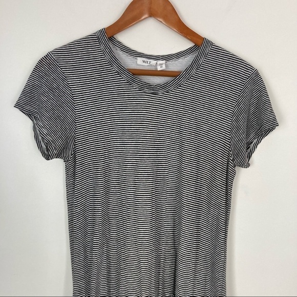 WILT Striped Asymmetric Drop Torso Tee Shirt Dress - Picture 6 of 10